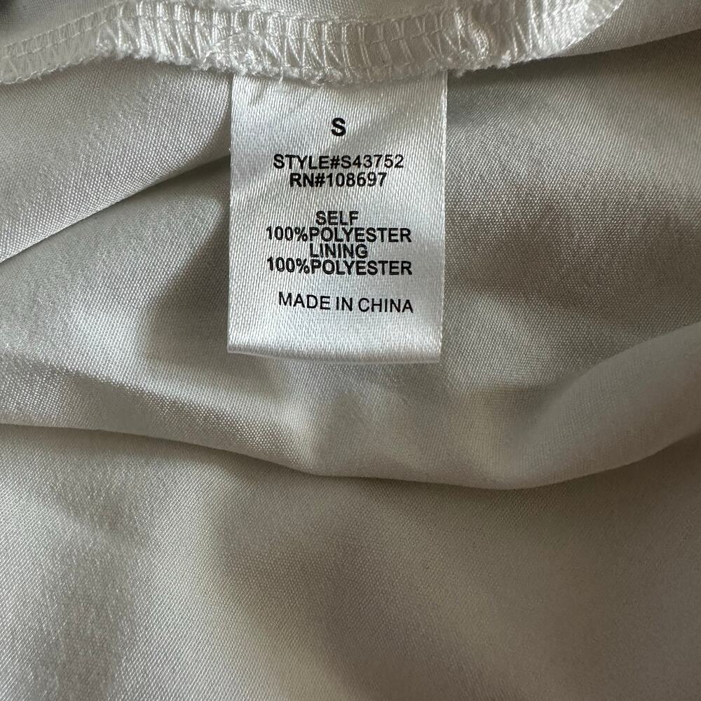AliceBlue Cream/White, Lace, Floral Details, Lined, Midi Skirt- S - Picture 5 of 9